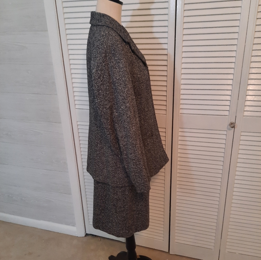 Talbots silk wool 2pc suit skirt blazer set sz 10P *Y - Picture 3 of 10